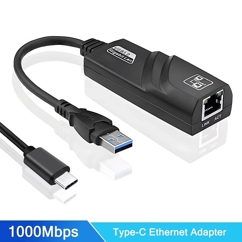 Power Over Ethernet - 10/100/1000 Mbit/s kabelgebundener USB 3.0 Type-C-USB-auf-RJ45-LAN-Ethernet-Adapter,