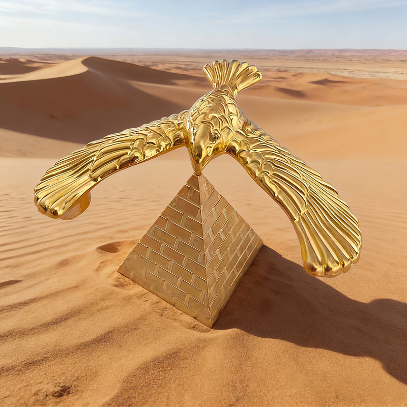 Office Technologies - Metall-Balancier-Vogel mit Pyramiden-Kombinationsset Physikalisches Wissenschafts-Büro-Schreibtisch-Deko-Geschenk zur