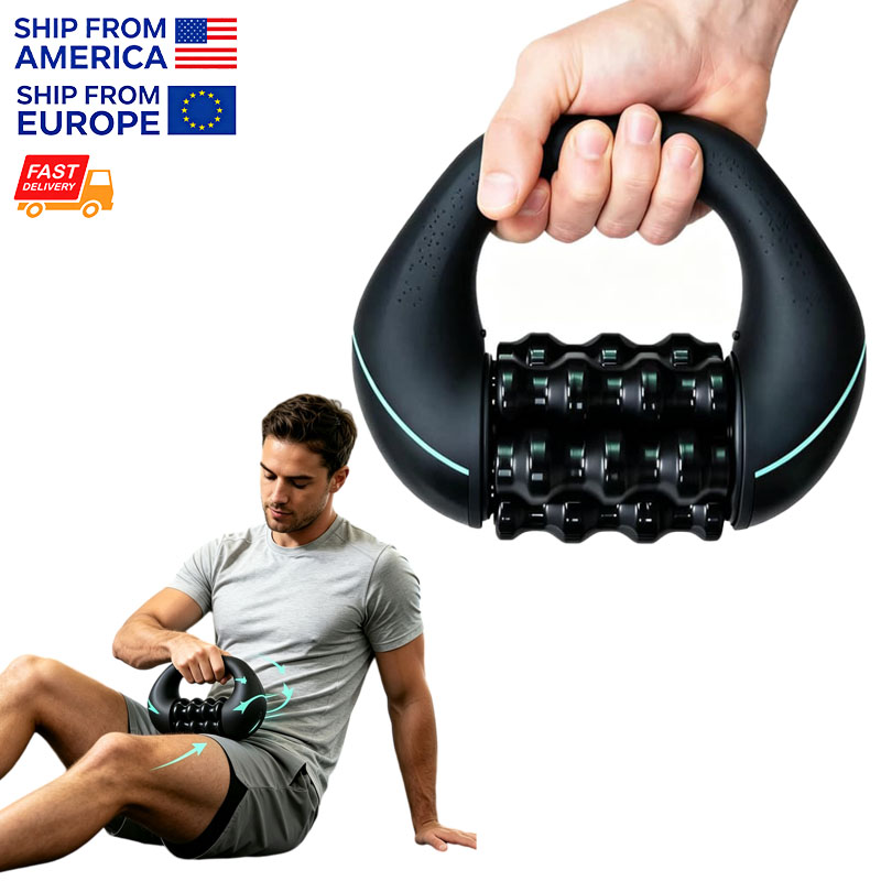 Office Technologies - Elektrischer Rollenmassagestab, Handgerät für Tiefengewebsmassage, kabellos,