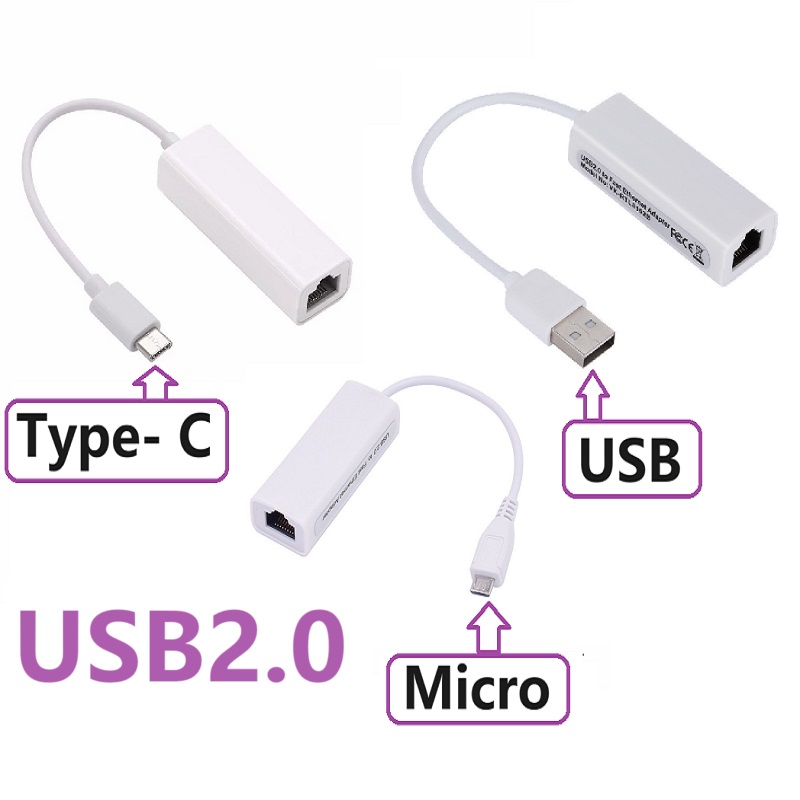 Power Over Ethernet - USB-Typ-C-Ethernet-Adapter, Netzwerkkarte, USB-Micro-Typ-C auf RJ45, 1000