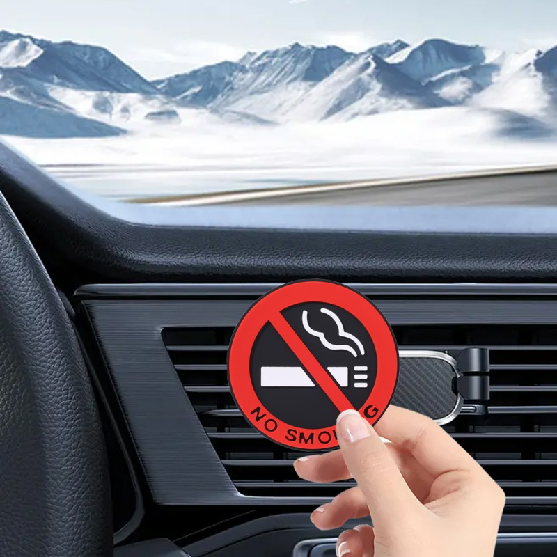 Office Technologies - Nichtraucher-Autoaufkleber Rotes Rundes Vinyl-Warnschild für Auto